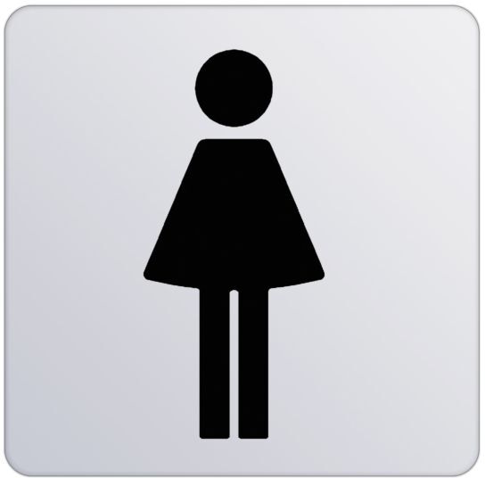 Keuco Türschild Plan 14966010000 Symbol Damen, verchromt