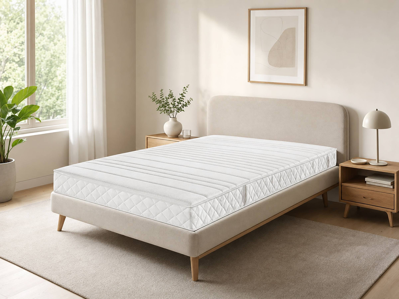 home24 Remia 7-zones koudschuimmatras type B wit, B/D/H: 100 x 200 x 2 cm