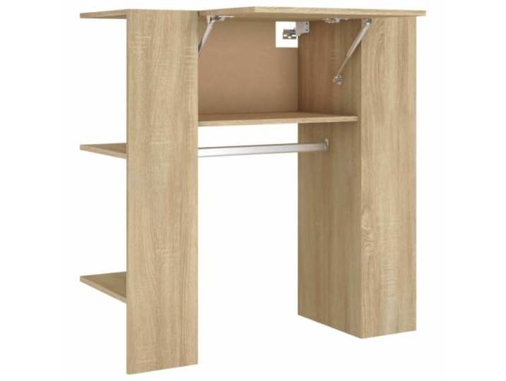 Flurschrank Sonoma Eiche 97,5x37x99 cm hängend mit Einlegeböden und Stab Hängemöbel, Sonoma Eiche Holzwerkstoff, Ablagen und Stangen, geschlossener Schrank, Wandmontage