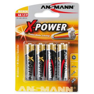 ANSMANN X-Power LR6 Alkaline AA Mignon Batterie 1.5 V 4er Pack