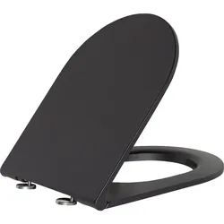 WC-Sitz Elanda mit Softclose aus Duroplast, Schwarz Matt Evenes