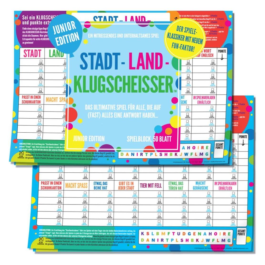 Kylskapspoesi Stadt-Land-Klugscheisser - Junior Edition (Deutsch, 2 - 6 Spieler) (KYL43037)