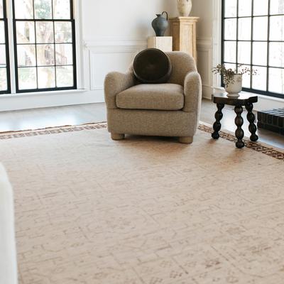 Style Haven Adelaide Global Bordered Beige/ Brown Wool Blend Area Rug