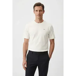 T-Shirt MARC O'POLO DENIM, Herren, Gr. M, weiß (egg weiß), Jersey, Obermaterial: 100% Baumwolle, Rundhals, Shirts T-Shirt