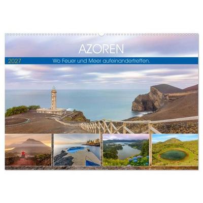 Azoren, Wo Feuer und Meer aufeinandertreffen. (Wandkalender 2027 DIN A2 quer), CALVENDO Monatskalender
