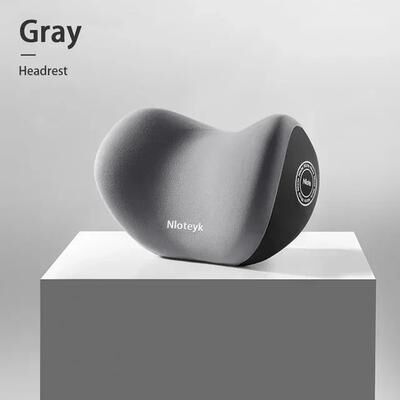 Uplifted Finds Memory Foam Car Neck And Lumbar Support Pillow Set headrest Gray