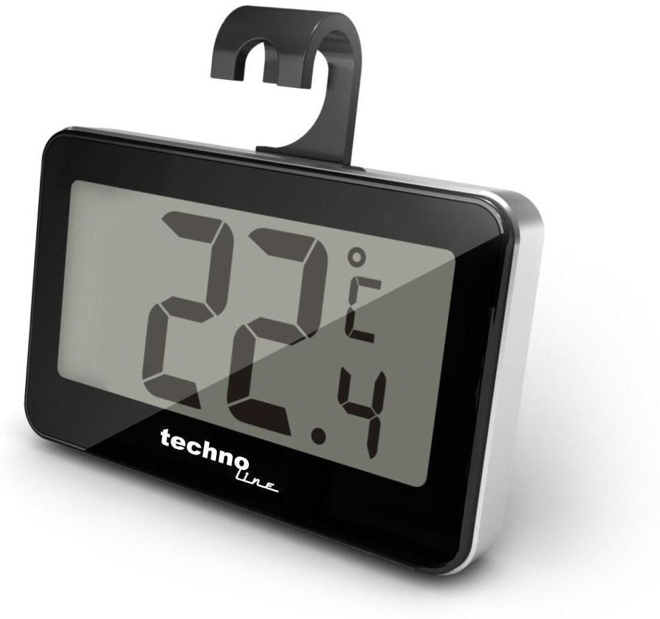 Kühlschrankthermometer TECHNOLINE "Digital WS7012", schwarz, B:4,2cm H:6,6cm T:1cm, Temperaturmessgeräte, Kühlschrankthermometer schwarz Einheitsgröße