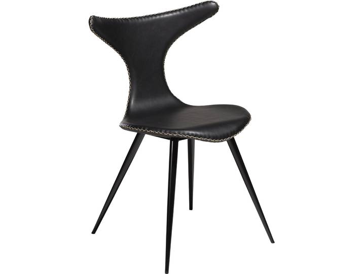 DAN-FORM Stuhl 2er-Set Dolphin black Kunstleder
