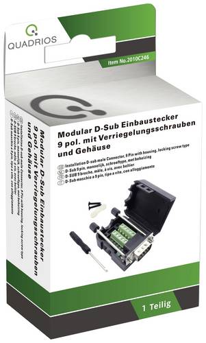 Quadrios 2010C246 D-SUB Buchse Polzahl: 9 Schrauben 1 Set