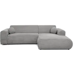 ECKSOFA Puerto, ohne Schlaffunktion, Hellgrau, rechts