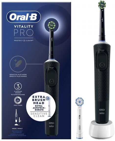 Braun SPAZZOLINO ELETTRICO ORAL-B VITALITY PRO 2 TESTINE BLACK