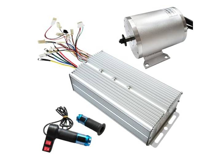 3000W Elektromotor Kit,72V DC Brushless Motor,DIY Elektrofahrzeug Antrieb Kit inkl,with Brushless Controller und Drosselklappengriff,für Elektroroller,Kleine Elektromotorräder,Elektroautos,Faltautos