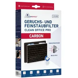 Clean Office 2er-Pack Feinstaubfilter Carbon 15x5x12 cm schwarz
