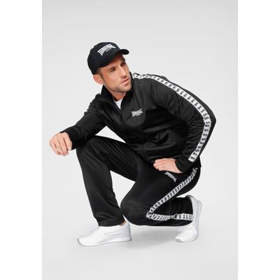 Trainingsanzug LONSDALE "WYBERTON", Herren, Gr. L (50), schwarz, Obermaterial: 100% Polyester, unifarben, Sportanzüge Trainingsanzug, mit Reißverschlusstaschen an Oberteil und Unterteil, Topseller