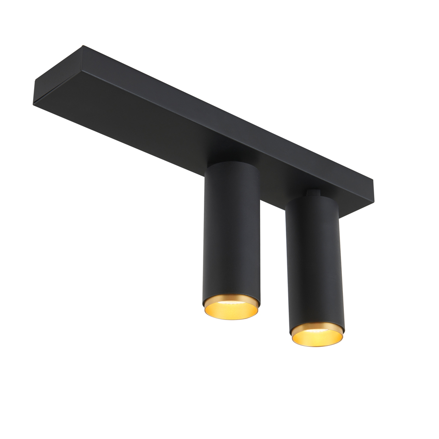 LOOM Design 2-er LED-Wand- /Deckenstrahler X-BEAM DOUBLE Schwarz/Gold 868-002 5712802226728