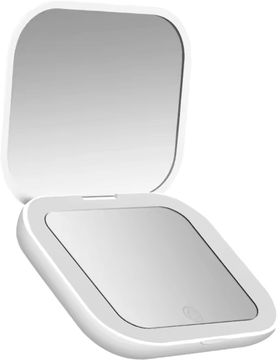 Inspire Essentials GlowEase Compact Folding Makeup Mirror white