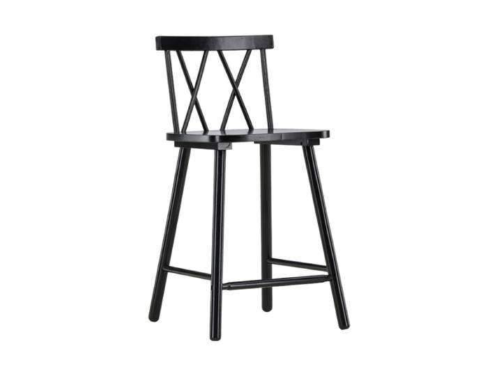 Massivholz Barstuhl „Mollöström“ Schwarz VE DESIGN