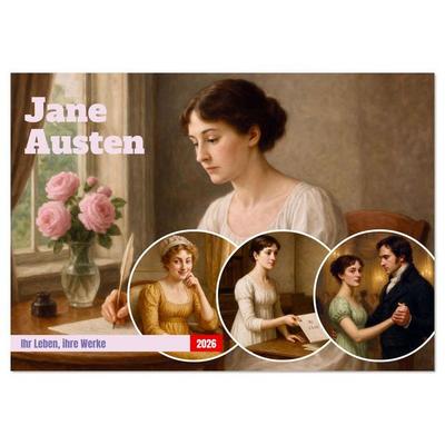 Jane Austen (Tischkalender 2026 DIN A5 quer), CALVENDO Monatskalender