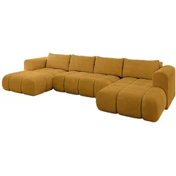 WOHNLANDSCHAFT CLOUD-U 405x185x90 Senfgelb Cord