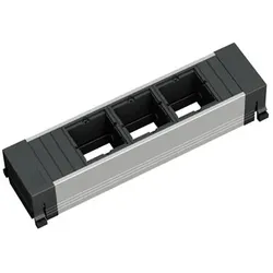 Bachmann Steckdoseneinheit Alu 3-fach (3x Custom Module)