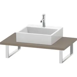 Duravit L-Cube Konsole LC106C07575 Stärke 3 cm, leinen, für Aufsatzbecken, variabel