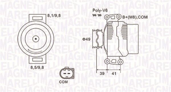 Magneti Marelli Generator 063731953010 Für Bmw