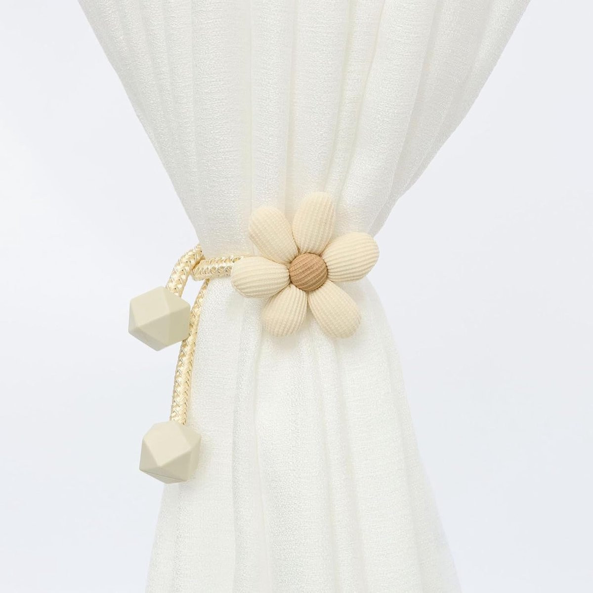 Magnetische Gordijnhouders Decoratieve Bloemen - 2 Stuks