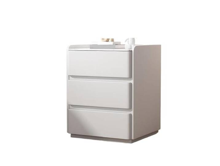 YCCHAH Bett mit Stauraum Cremefarbener Nachttisch aus massivem Holz for den im Schlafzimmer zu Hause Desktop(B,50x40x54cm)