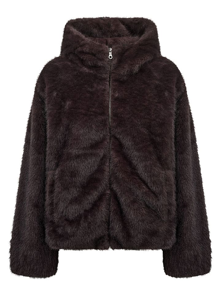 soyaconcept Teddyjacke "Haye" in Dunkelbraun - L