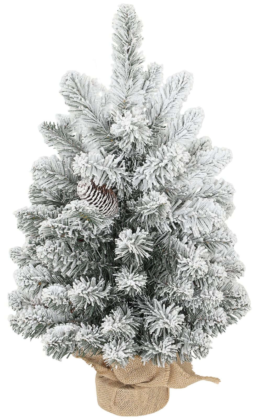 HOMCOM Mini kunstkerstboom met sneeuw, Hoogte: 60 cm