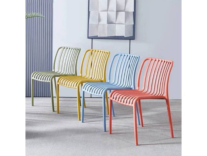 Design chaises de jardin du milieu du siècle poignée verte chaises de jardin en plastique imperméable extérieur industriel Mueble Para Jardin meubles