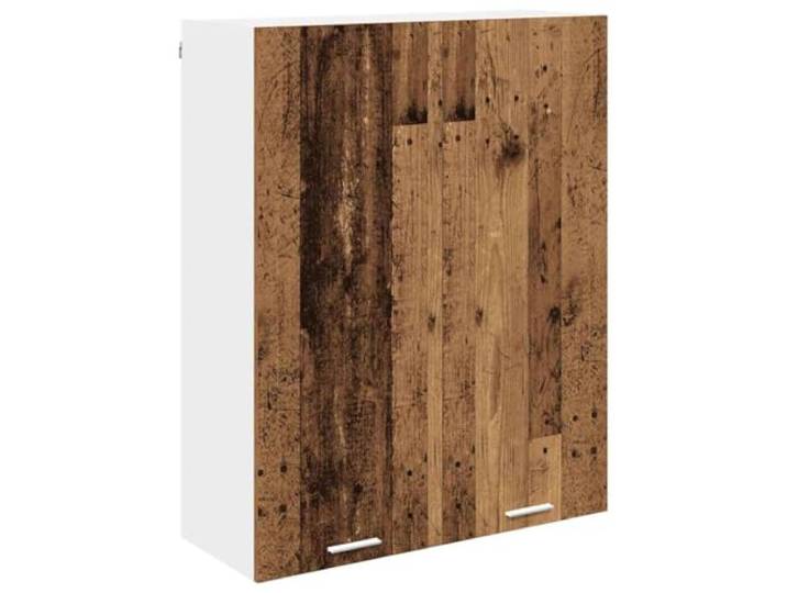 fsahslih Hängeschrank Altholz 80x31x100 cm Küchenschrank Holzwerkstoff Wandschrank für Küche und Wohnzimmer mit 2 Türen, viel Stauraum für Geschirr und Vorräte, belastbar bis 60 kg.