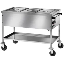 Virtus Bainmarie-Wagen mit Zwischenboden, 3x GN 1/1 H=150 mm, 3 Temperaturzonen (IFD0002/F)