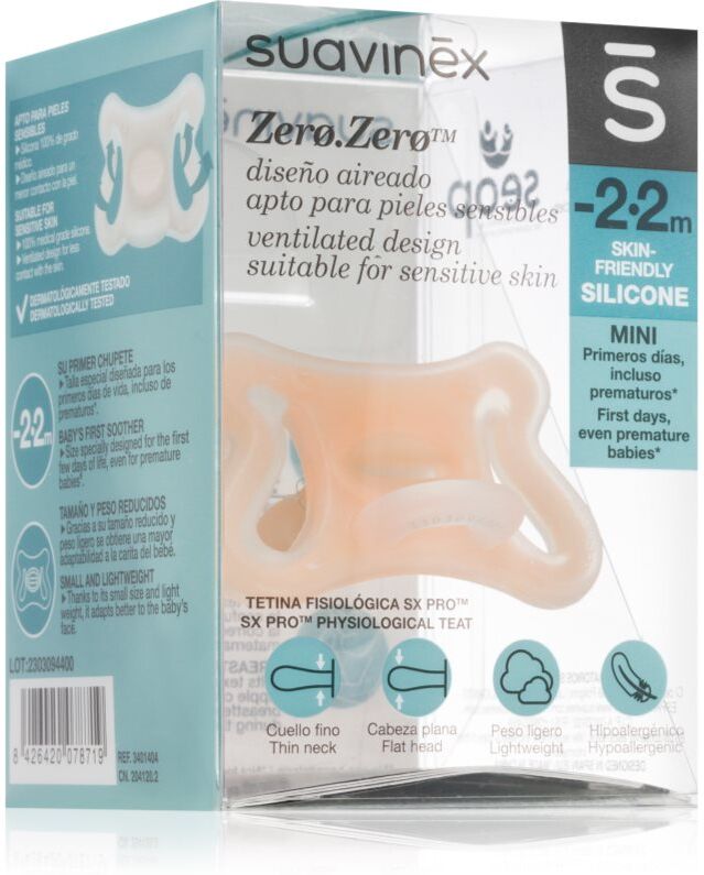 Suavinex Zero Zero Physiological Teat tétine -2-2 m 1 pcs