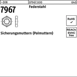 Sicherungsmutter DIN 7967 M10 Federstahl 1000 Stück