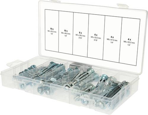 KS Tools 970.0820 Spreiz- und Ankerdübel-Sortiment Inhalt 40 Teile