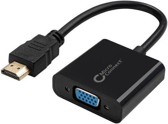 MicroConnect HDMI to VGA Adapter M/F, 1080p, Black (HDMVGA1B)
