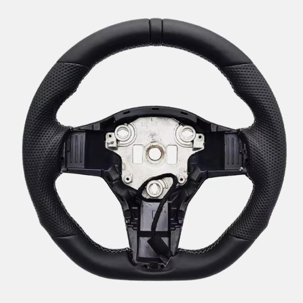 Sportlenkrad - Für Model 3 und Model Y - Beheizbar - Perforiertes Nappaleder - Model 3 2017-2023, Model Y 2020-2024