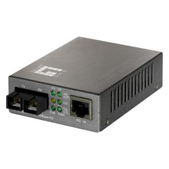 LevelOne 10/100BASE-TX - 100BASE-FX, MMF, SC IEEE 802.3/u/af/x (Konverter) (FVT-0103TXFC)