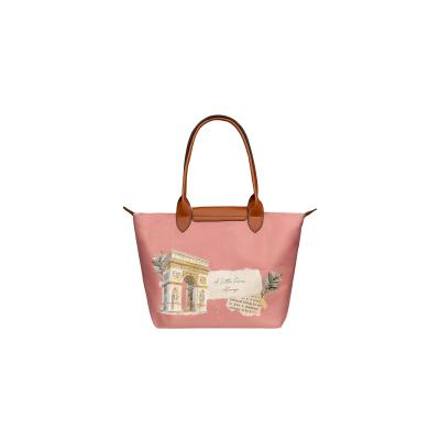 Handtasche DOGO "Fontana Shopper-Tasche A Little Paris Always Damen", Damen, Gr. onesize, rosa, Taschen Handtasche, Handgefertigt
