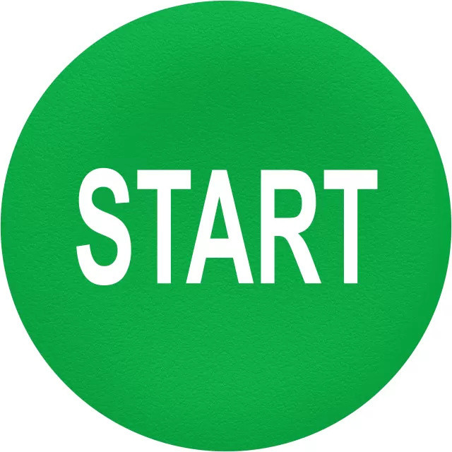 Schneider Electric ZBA333 Flush Drukknoppen met 10 Groene Start Caps voor Frontpaneel