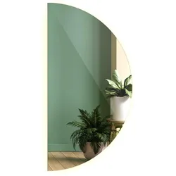 LED SPIEGEL 45 cm x 90 cm Halbrunder Warmweiß 3000 K