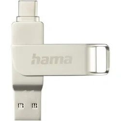 Hama C-Rotate Pro (256 GB, USB-A, USB-C), USB Stick, Silber