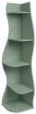 PRIMEPLUS 63 in 5-Tier S-Shaped MDF Corner Bookshelf and Display Shelf