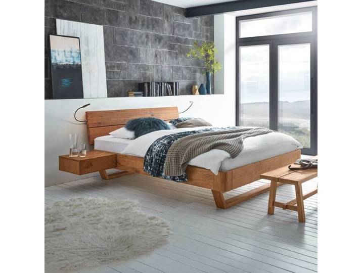 Bett Nebora Komfort Wildeiche Massivholz 160x200cm