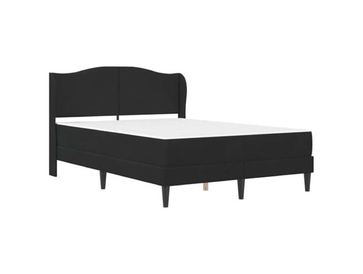 KTHLBRH Bettgestell Samt schwarz 120 x 200 cm Robustes Sperrholz, feste Lattenroste, unterbettraum, konische Beine