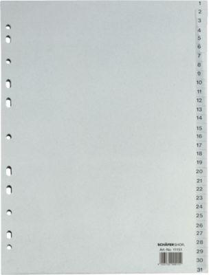 Schäfer Shop Select Recycling-Register DIN A4, Zahlen 1-31, einzeln