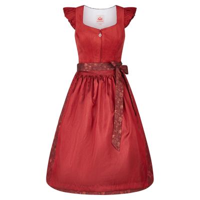 Dirndl SPIETH & WENSKY "Spieth & Wensky Dirndl Kendall", Damen, Gr. 36, N-Gr, rot, Obermaterial: 100% Polyester PES., uni, regular fit, Kleider, mit klassischer Trachtenoptik