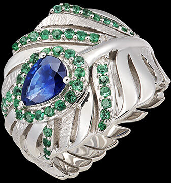 Edenly Panache Ring - ImpÃ©riale - WeiÃŸgold 9 Karat mit synthetischen Saphiren
