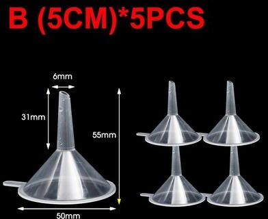 Uplifted Finds Mini Funnel Transparent Plastic Funnels Small Mouth For Perfume Lotion Liquid b 5 Pcs